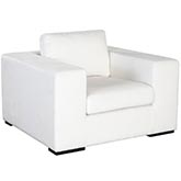 Muse Accent Chair in Mist White Performance Fabric