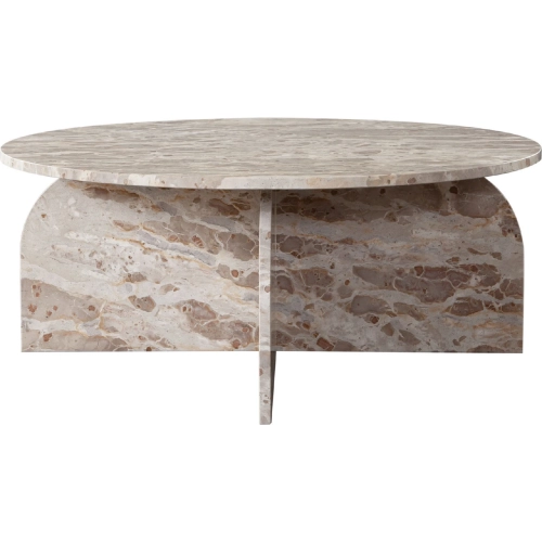 Nebula Round Cocktail Table in Panther Beige Marble