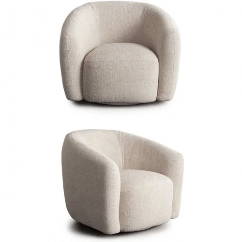 Ocean Swivel Accent Chair in Birch Performance Fabric