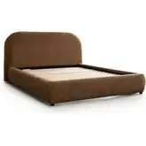 Ocean King Bed in Dune Bronze Brown Performance Fabric