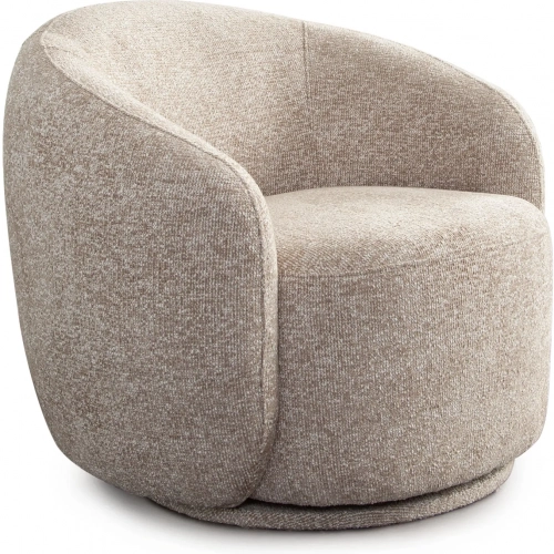 Olli Swivel Chair in Wheat Polyester Fabric