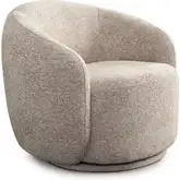 Olli Swivel Chair in Wheat Polyester Fabric