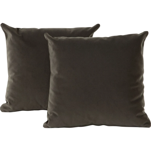 16" Square Accent Pillows in Winter Moss Green Performance Velvet (Set of 2)