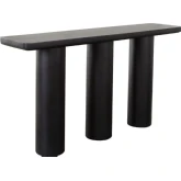Rune 60" Console Table in Black Acacia Wood and Iron