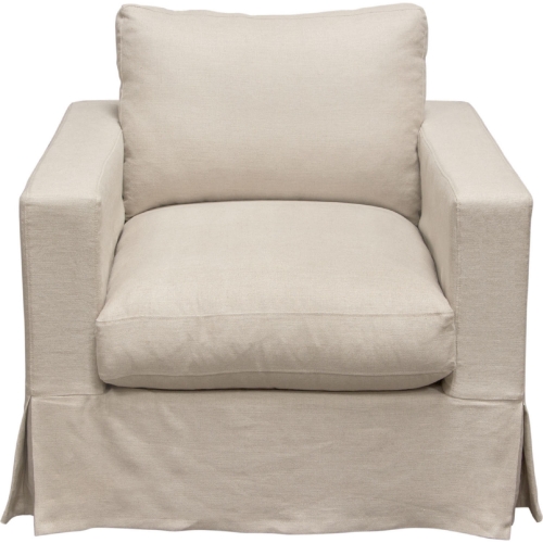 Savannah Slipcover Accent Chair in Sand Natural Linen