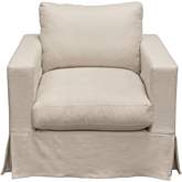 Savannah Slipcover Accent Chair in Sand Natural Linen