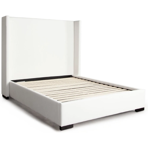 Seattle Wing King Bed in White Performance Fabric