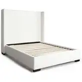Seattle Wing King Bed in White Performance Fabric