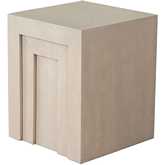 Sequence 18" Square End Table in Almond Grey Wood