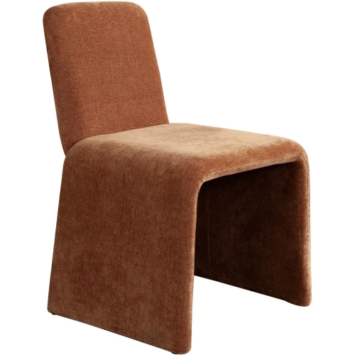 Sona Dining Chair in Amber Burnt Orange Fabric