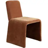 Sona Dining Chair in Amber Burnt Orange Fabric