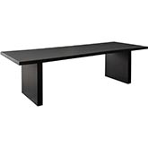 Sonoma 80" Wood Dining Table in Black Finish Wood