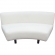 Vesper Curved Armless Sofa in White Faux Shearling & Black Wood