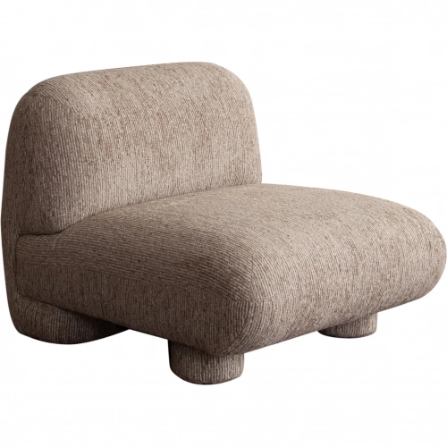 Wren Armless Chair in Bark Polyester Fabric
