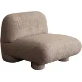 Wren Armless Chair in Bark Polyester Fabric