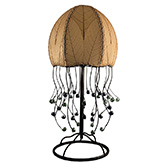 Jellyfish Table Lamp in Natural Cocoa Leaves