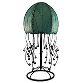 Jellyfish Table Lamp in Sea Blue Cocoa Leaves