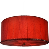 Hanging Drum Pendant Lamp in Red