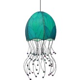 Jellyfish Hanging Lamp in Sea Blue