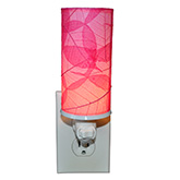 Cylinder Nightlight in Pink Banyan Leaves