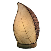 Leaflet Table Lamp in Natural Cocoa Leaf