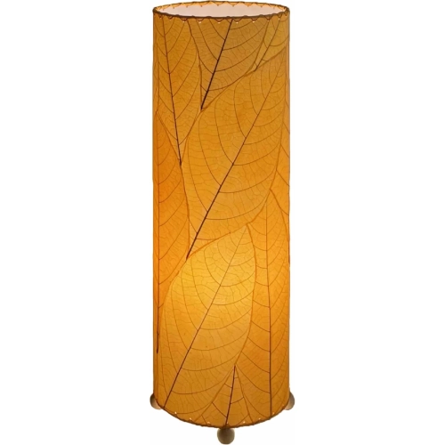 Cocoa Leaf Cylinder Table Lamp in Orange 24"