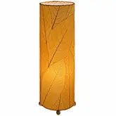 Cocoa Leaf Cylinder Table Lamp in Orange 24"