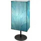Sequoia Table Lamp in Sea Blue Fossilized Cocoa Leaves