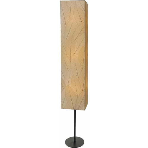 Sequoia Giant Floor Lamp in Natural Fossilized Cocoa Leaves