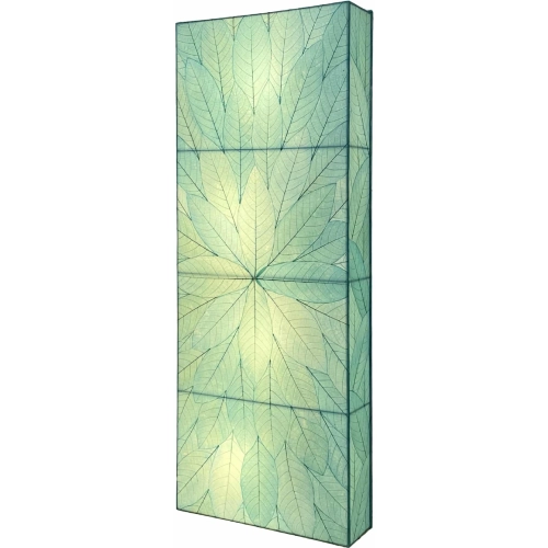 Sunburst Panel Wall Lamp in Sea Blue Cocoa Leaves & Metal
