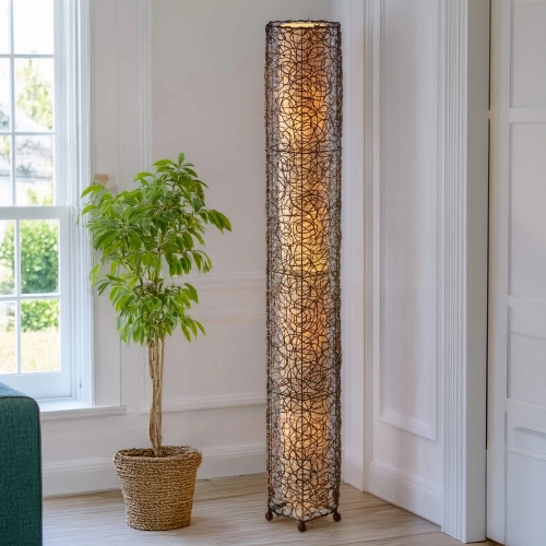 Durian Giant Floor Lamp in Natural Finish