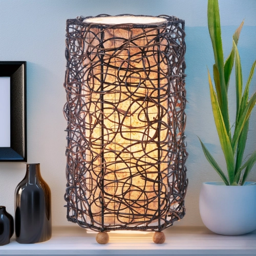 Durian Table Lamp in Natural Finish