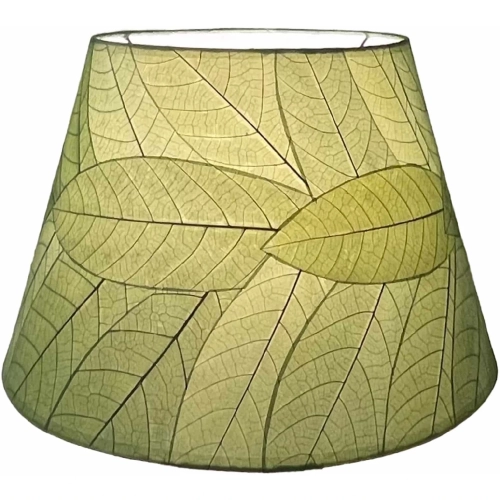 British Empire Lamp Shade in Green Fossilized Cocoa Leaves 16"
