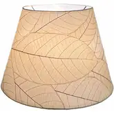 British Empire Lamp Shade in Natural Fossilized Cocoa Leaves 16"