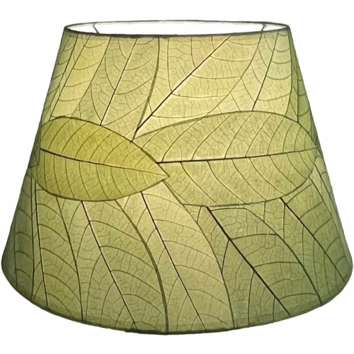British Empire Lamp Shade in Green Fossilized Cocoa Leaves 18"