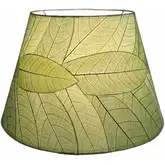 British Empire Lamp Shade in Green Fossilized Cocoa Leaves 18"