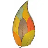 Leaflet Table Lamp in Multicolor Cocoa Leaves 24"