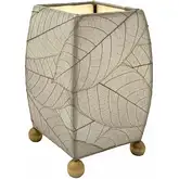 Mini Square Cocoa Leaf Lamp in Gray