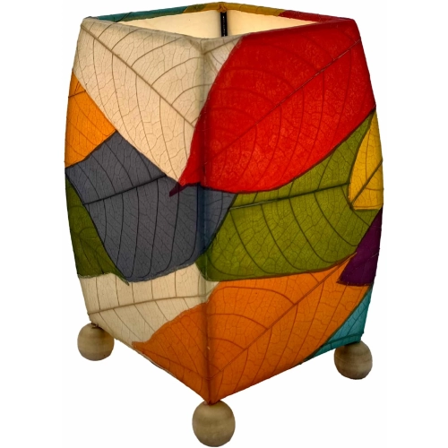 Mini Square Cocoa Leaf Lamp in Multicolor