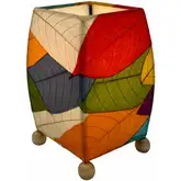 Mini Square Cocoa Leaf Lamp in Multicolor
