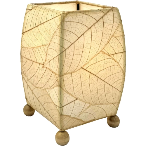 Mini Square Cocoa Leaf Lamp in Natural