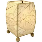 Mini Square Cocoa Leaf Lamp in Natural