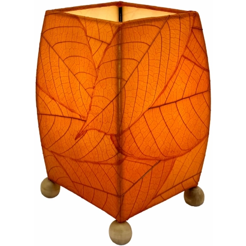 Mini Square Cocoa Leaf Lamp in Orange