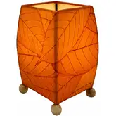Mini Square Cocoa Leaf Lamp in Orange