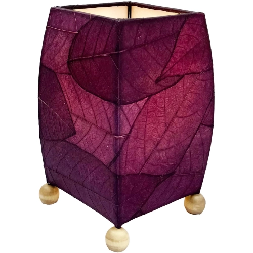 Mini Square Cocoa Leaf Lamp in Purple