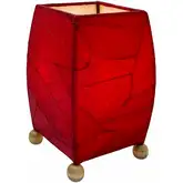 Mini Square Cocoa Leaf Lamp in Red