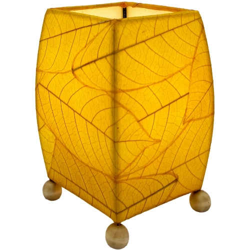 Mini Square Cocoa Leaf Lamp in Yellow