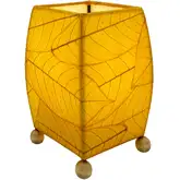 Mini Square Cocoa Leaf Lamp in Yellow