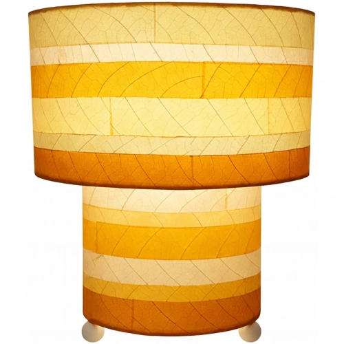 Striped Mushroom Table Lamp in Orange Cocoa Leaves
