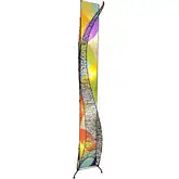 Wings Giant Floor Lamp in Multicolor Cocoa Leaves & Nito Vine